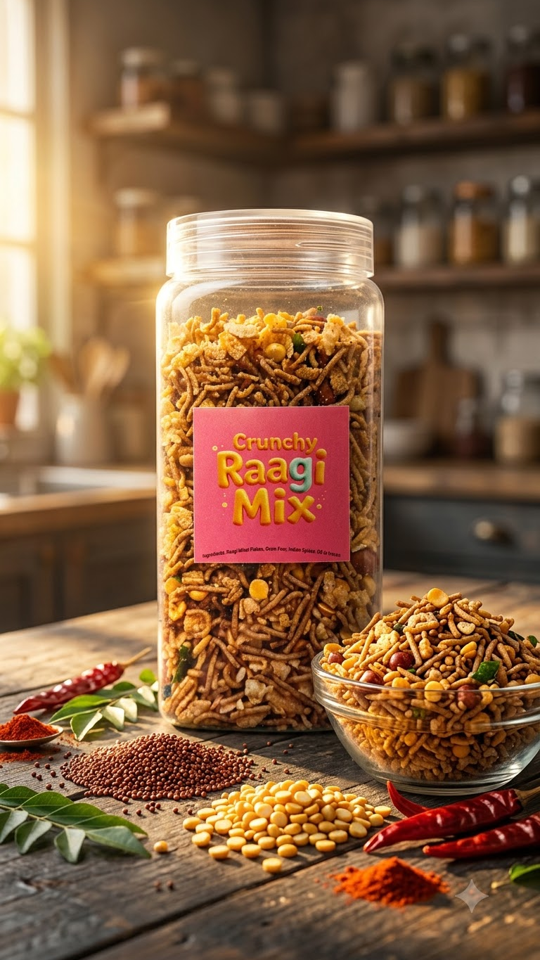 Ragi Flakes Mixture (Jain Friendly) No Onion No Garlic