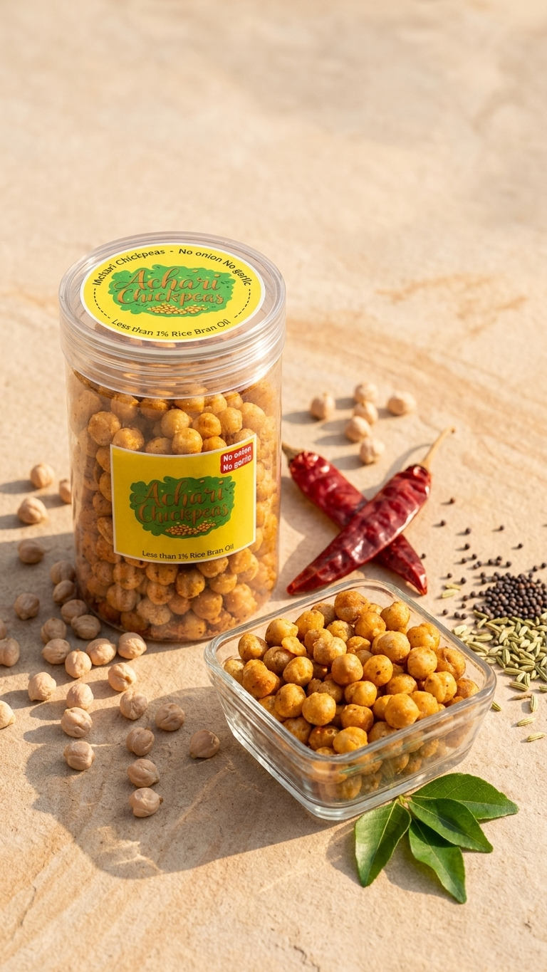 Achari Chik Peas (Vaccum Cooked) Jain No Onion No Garlic