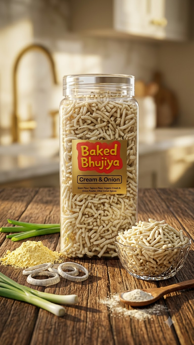 Baked Bhujiya (Cream & Onion)