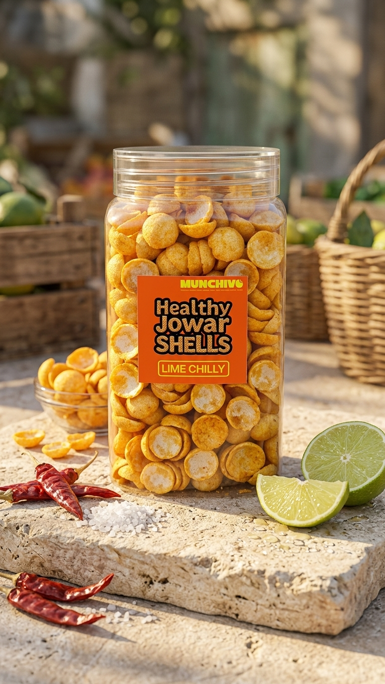 Healthy Jowar Shells Lime Chilly (Jain Friendly) No Onion No Garlic
