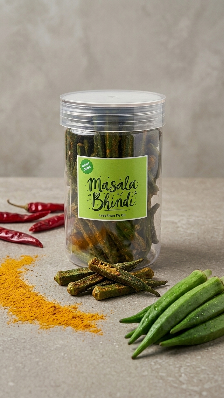 Bhindi Masala (Okra Chips) Vaccum Cooked