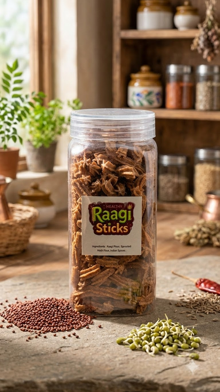 Ragi Sticks (Jain Friendly) No Onion No Garlic