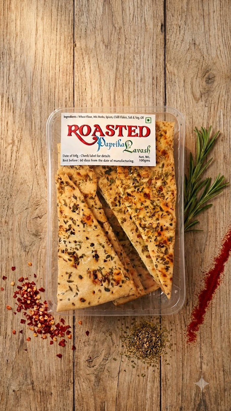 Roasted Paprika Lavansh (Jain Friendly)No onion No Garlic