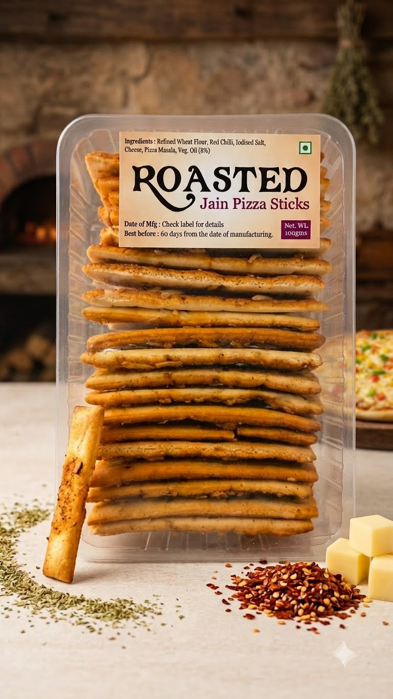 Roasted Pizza Sticks (Jain Friendly)No onion No Garlic
