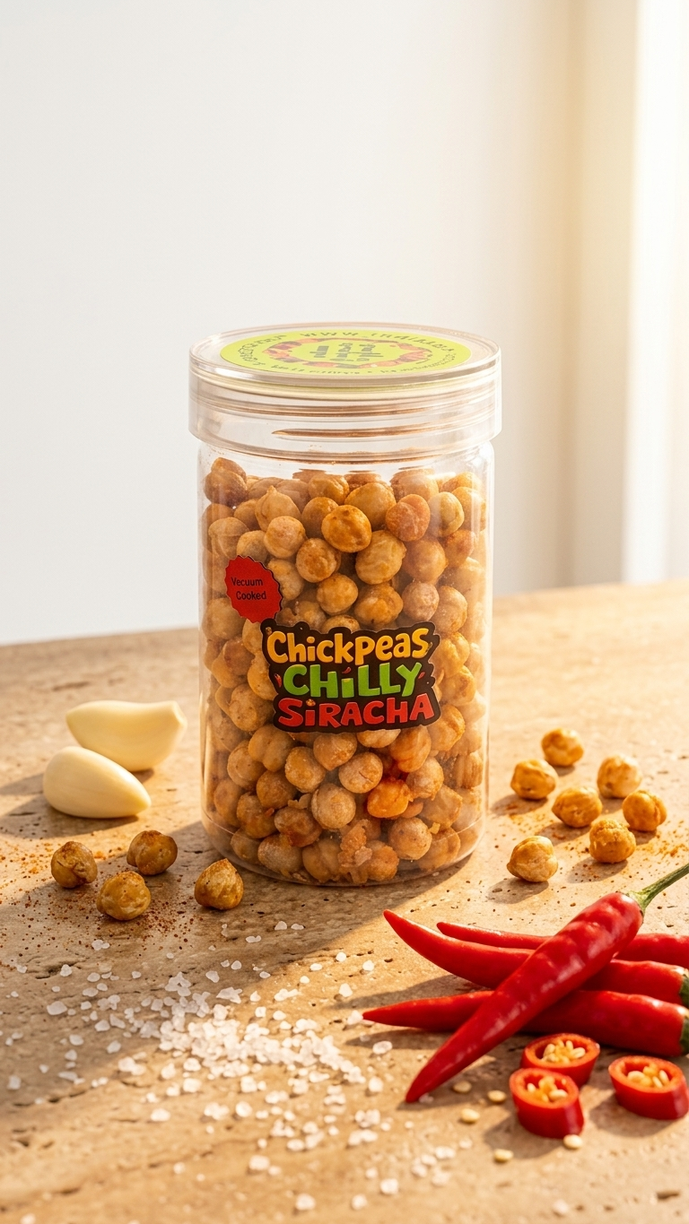 Siracha Chik Peas Spicy (Vaccum Cooked)